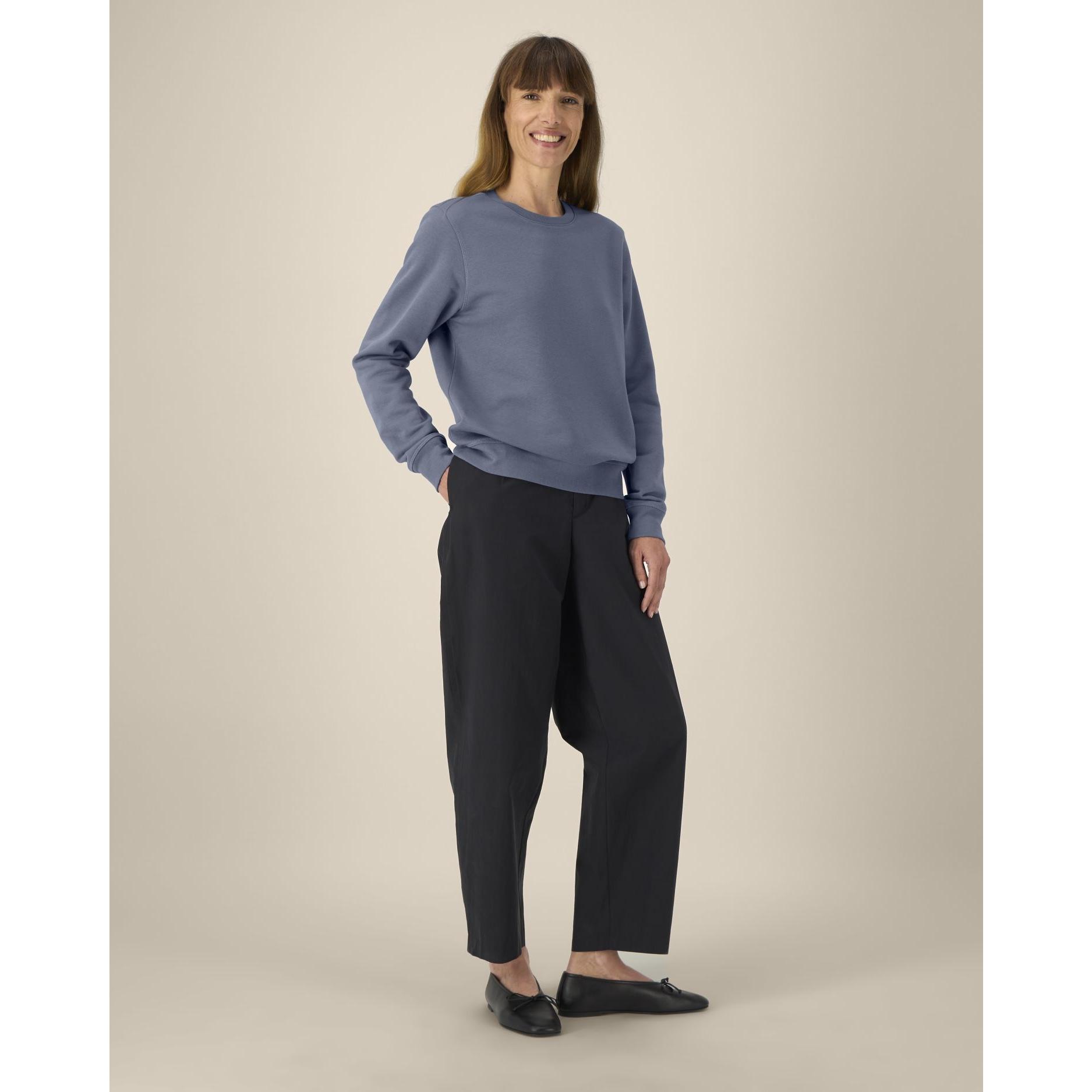 Bluză cu guler rotund Unisex Roller Blue Grey L