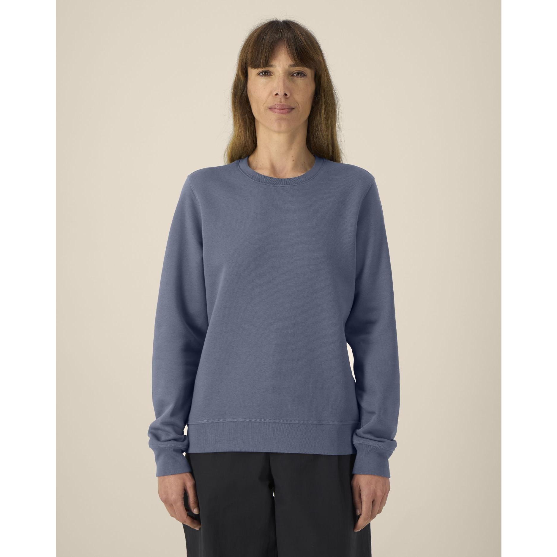 Bluză cu guler rotund Unisex Roller Blue Grey L