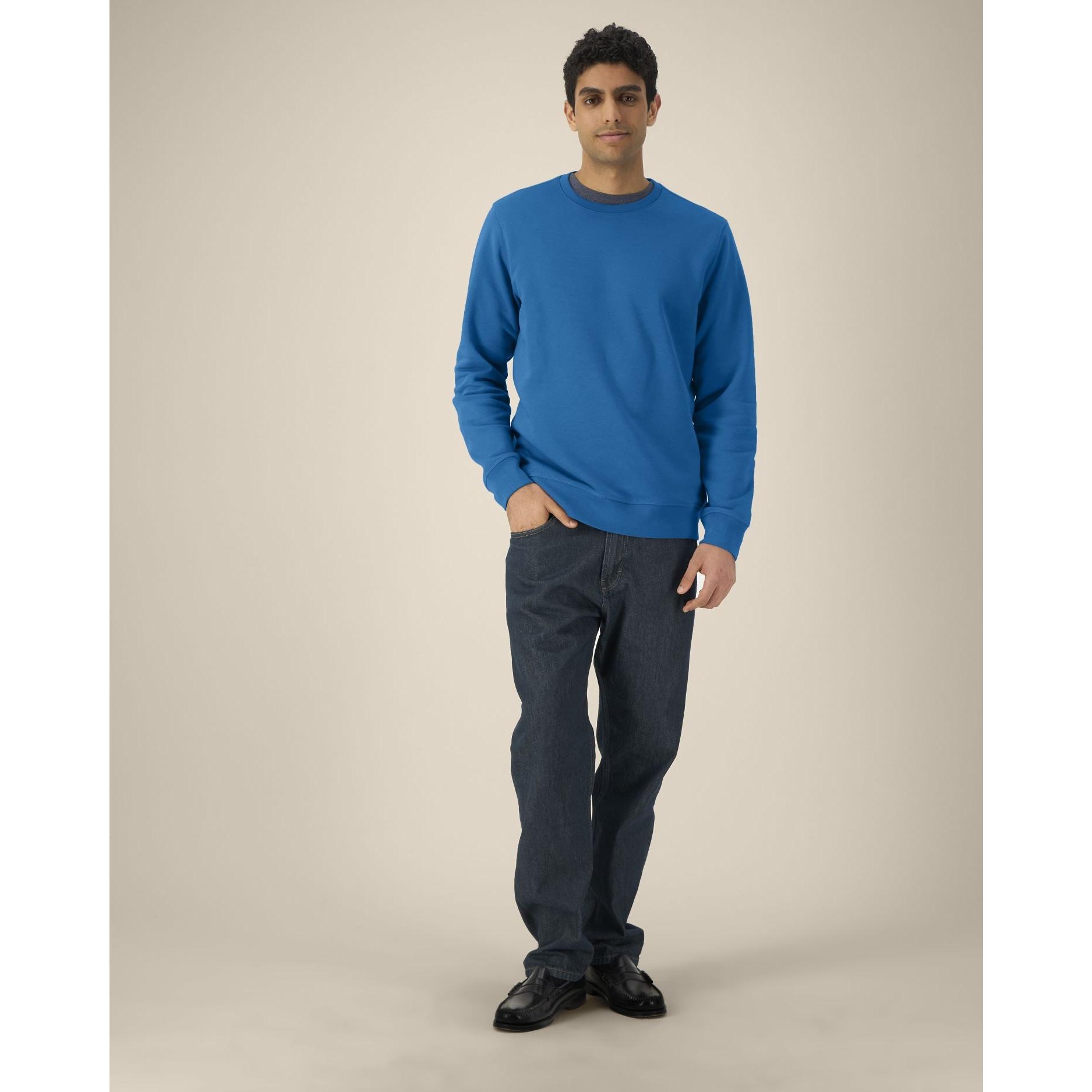 Bluză cu guler rotund Unisex Roller Royal Blue L