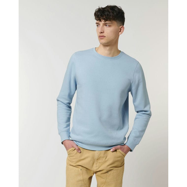 Bluză cu guler rotund Unisex Roller Sky blue L