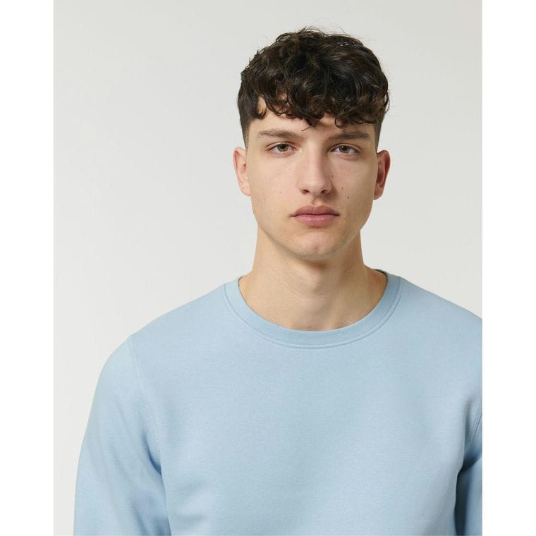 Bluză cu guler rotund Unisex Roller Sky blue L