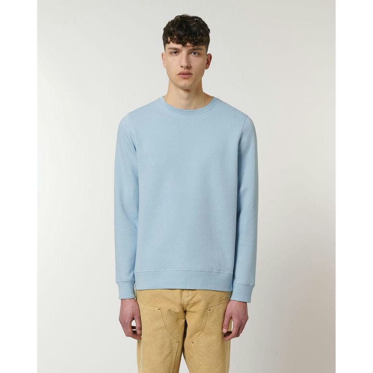 Bluză cu guler rotund Unisex Roller Sky blue L