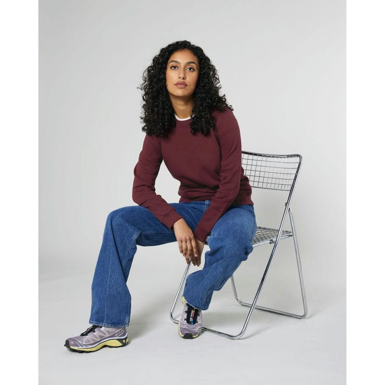 Bluză cu guler rotund Unisex Roller Burgundy XXL