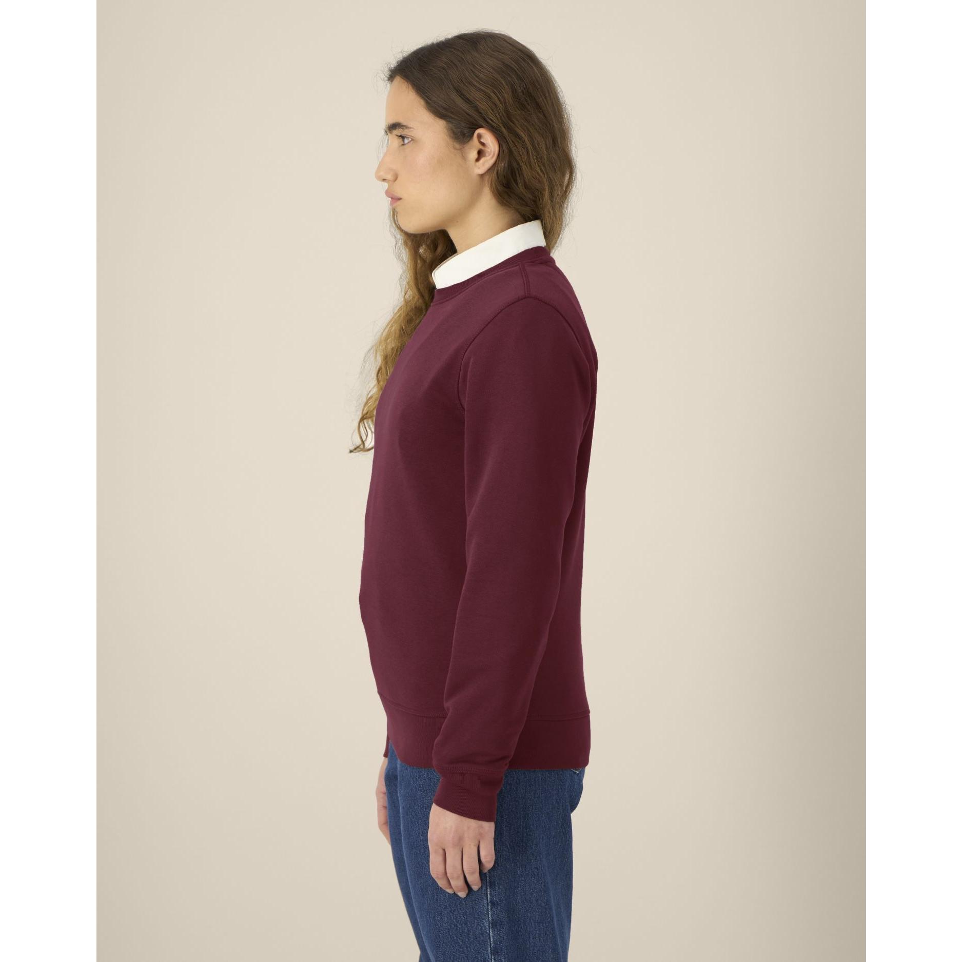 Bluză cu guler rotund Unisex Roller Burgundy L
