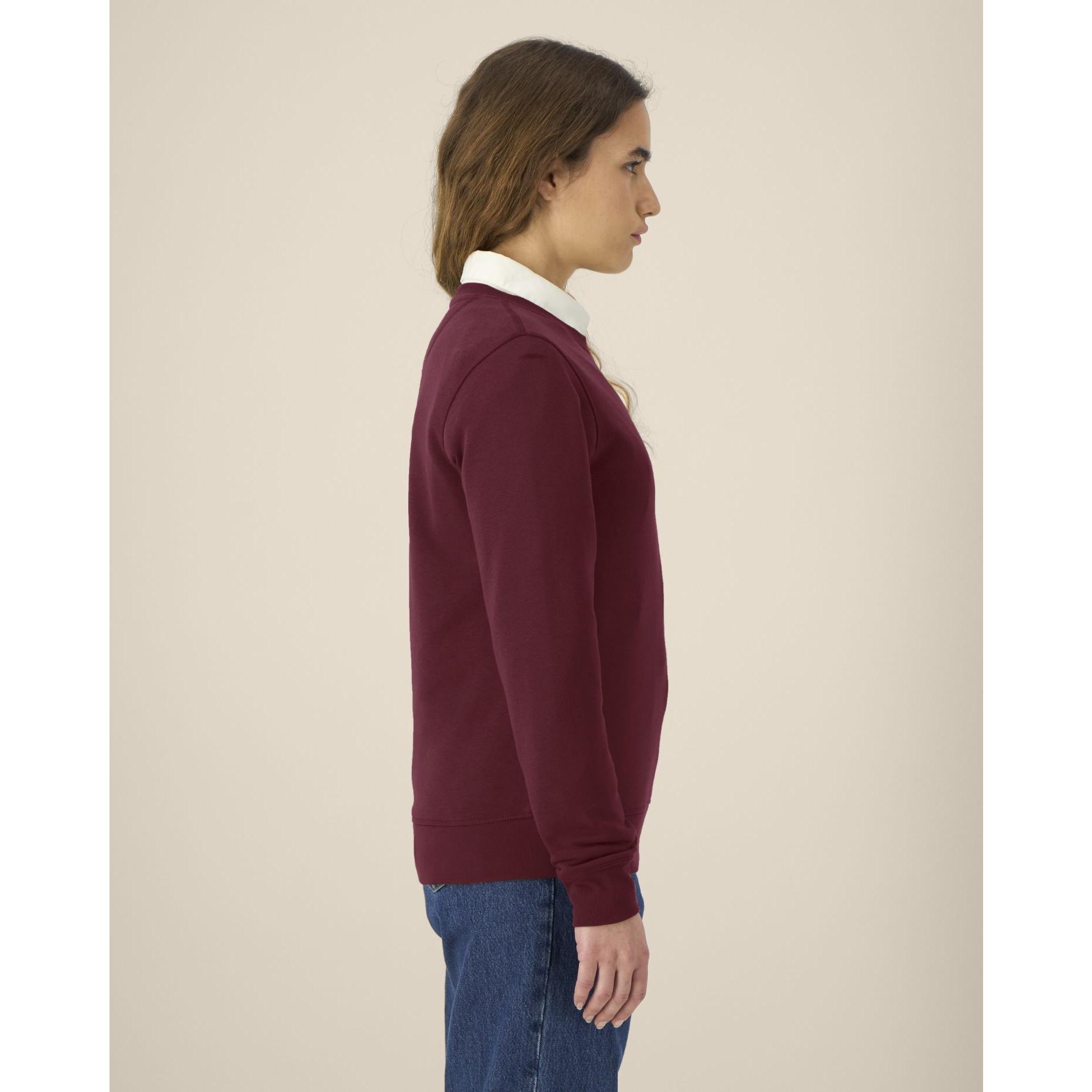 Bluză cu guler rotund Unisex Roller Burgundy L