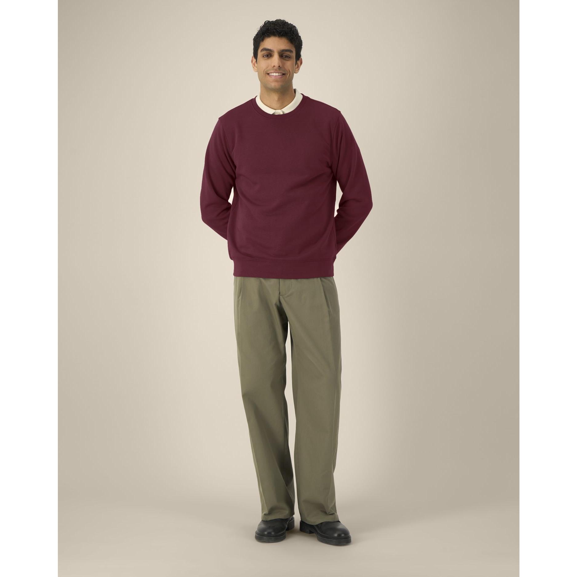 Bluză cu guler rotund Unisex Roller Burgundy L
