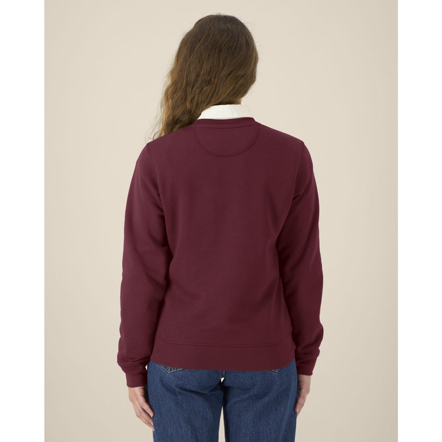 Bluză cu guler rotund Unisex Roller Burgundy L