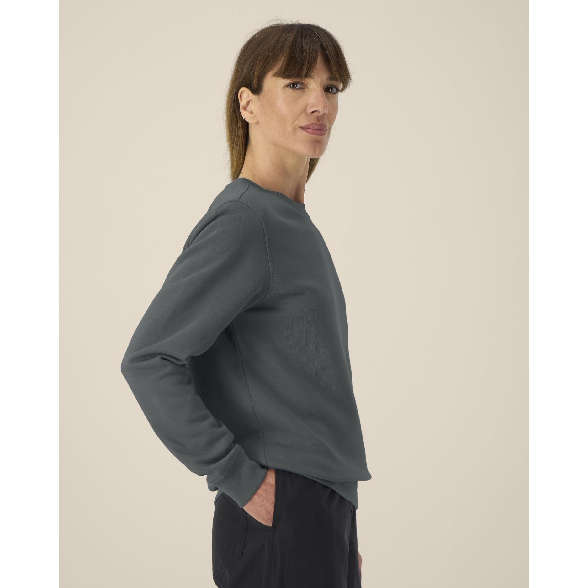 Bluză cu guler rotund Unisex Roller Anthracite L