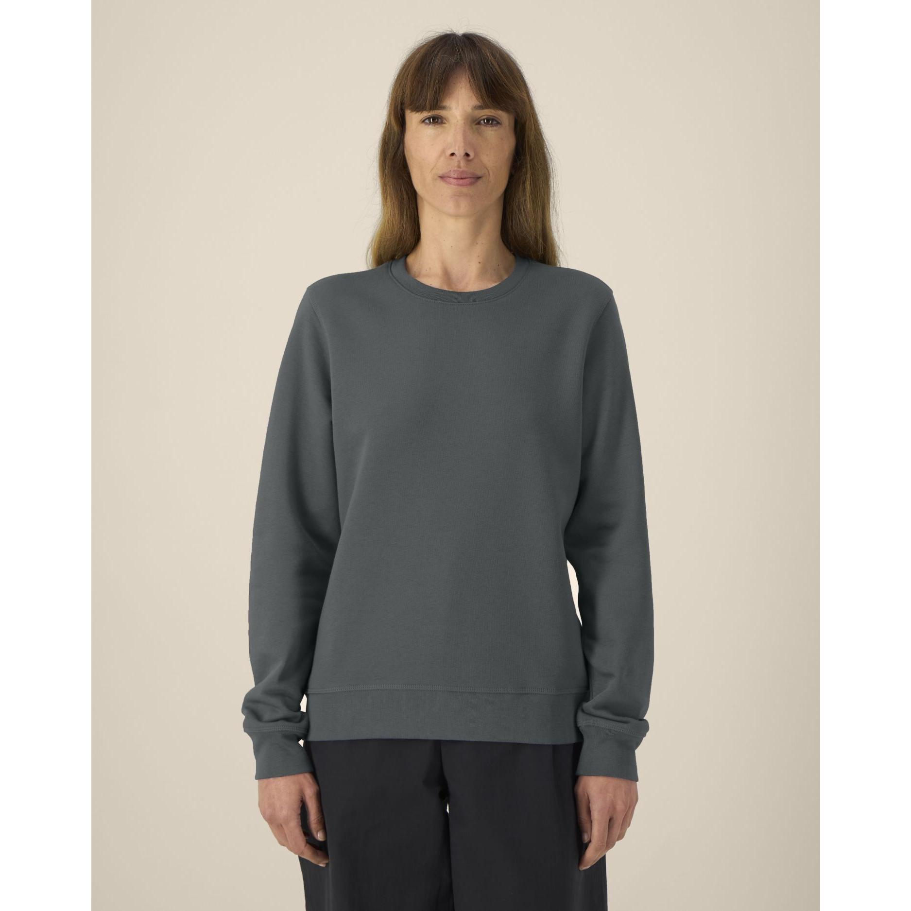 Bluză cu guler rotund Unisex Roller Anthracite L