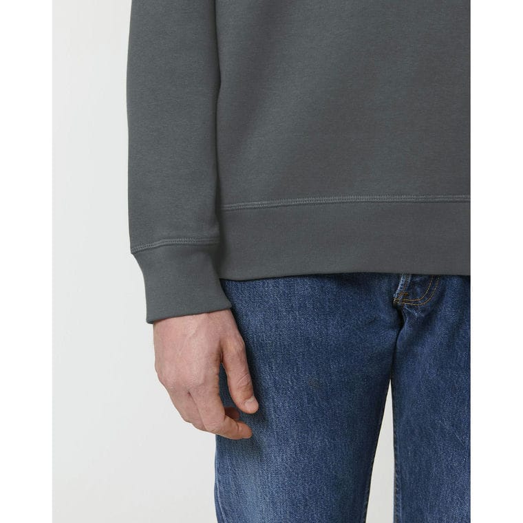 Bluză cu guler rotund Unisex Roller Anthracite L