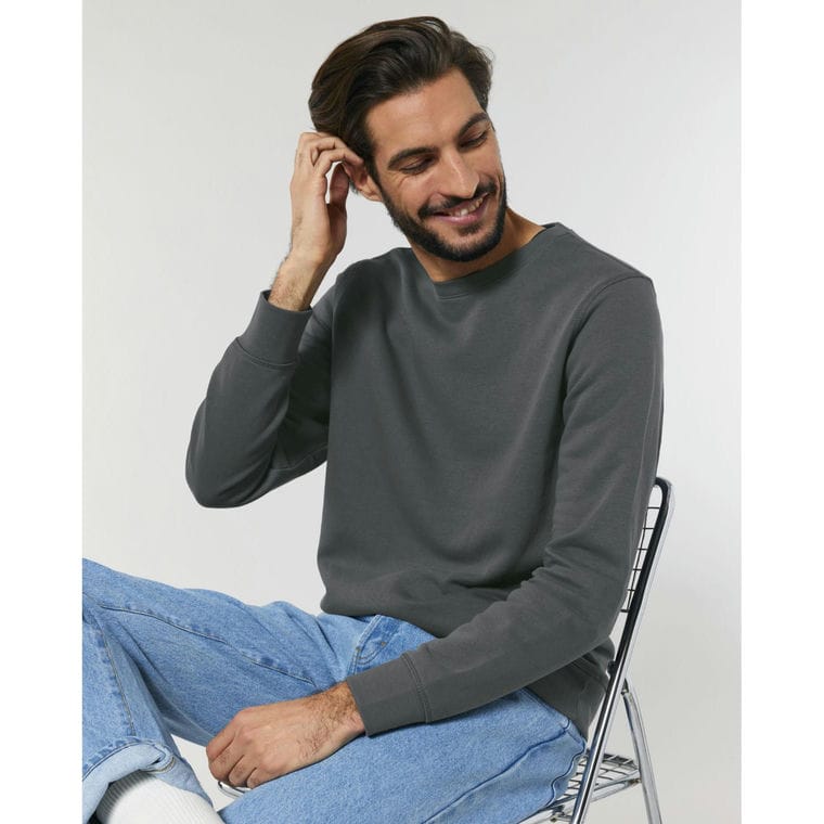 Bluză cu guler rotund Unisex Roller Anthracite L