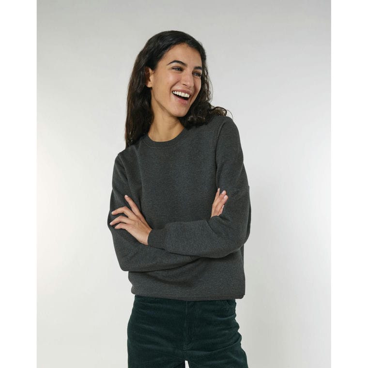 Bluză cu guler rotund Unisex Roller Dark Heather Grey XXL