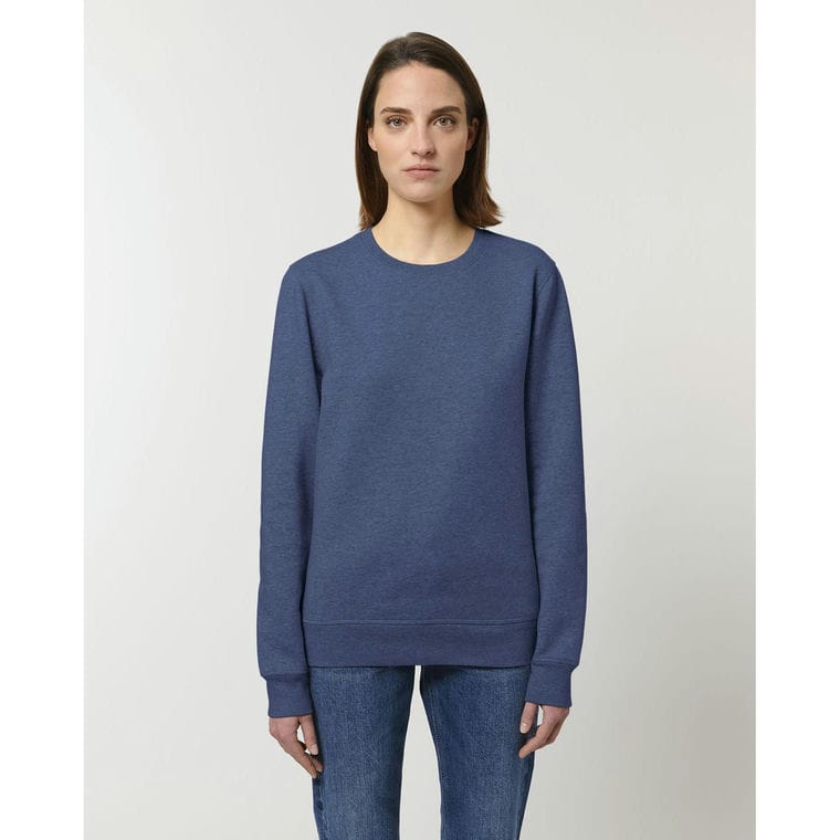 Bluză cu guler rotund Unisex Roller Dark Heather Indigo XXL