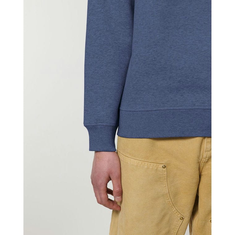 Bluză cu guler rotund Unisex Roller Dark Heather Indigo XXL