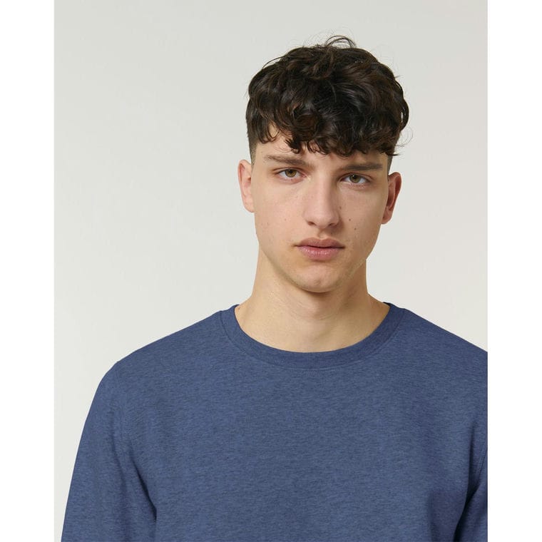 Bluză cu guler rotund Unisex Roller Dark Heather Indigo XXL