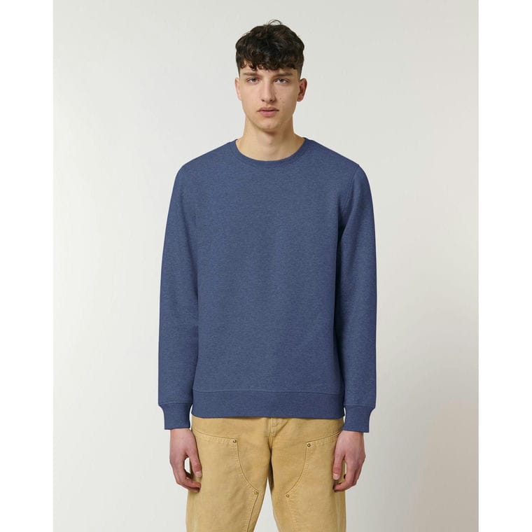 Bluză cu guler rotund Unisex Roller Dark Heather Indigo XXL