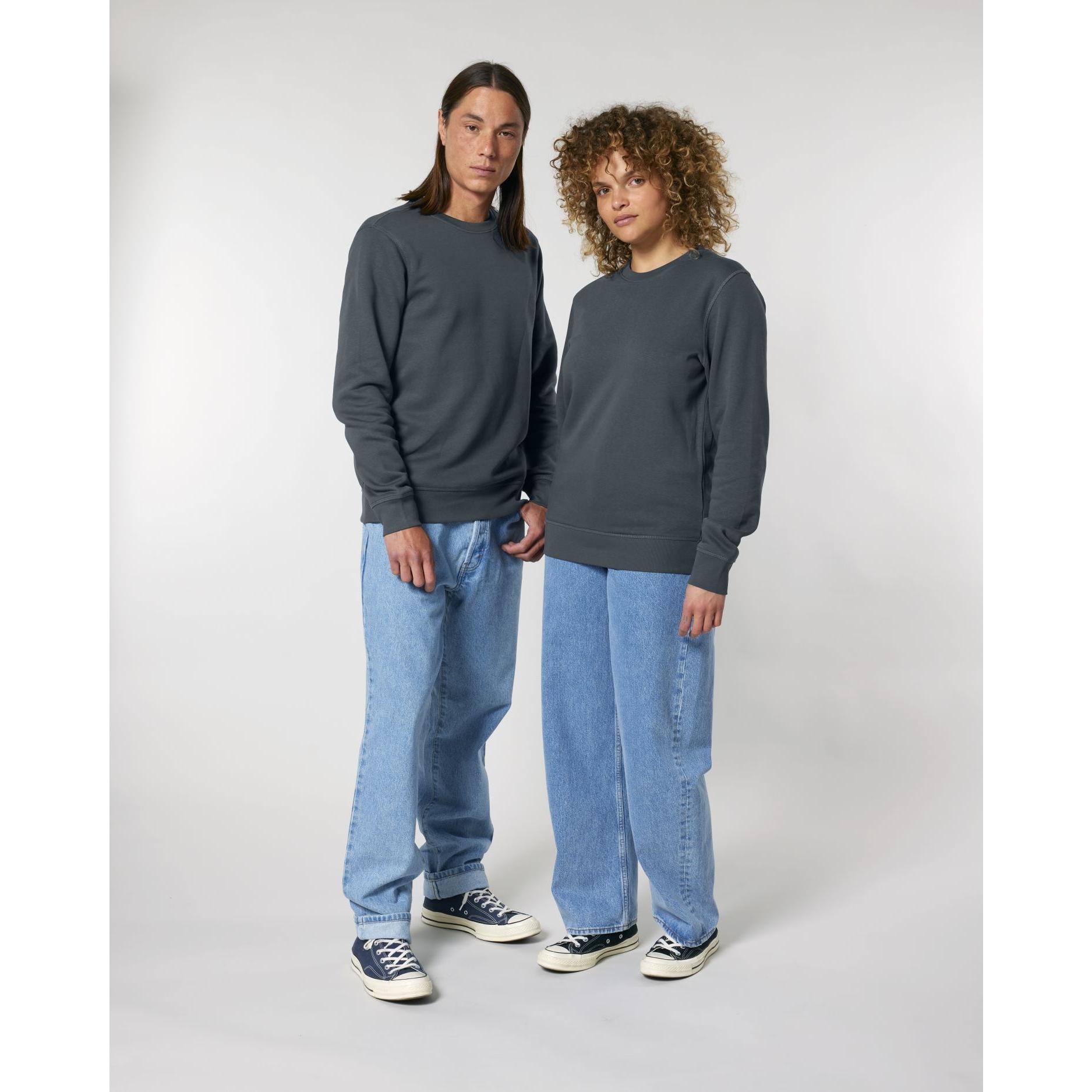 Bluză cu guler rotund Unisex Roller India Ink Grey L