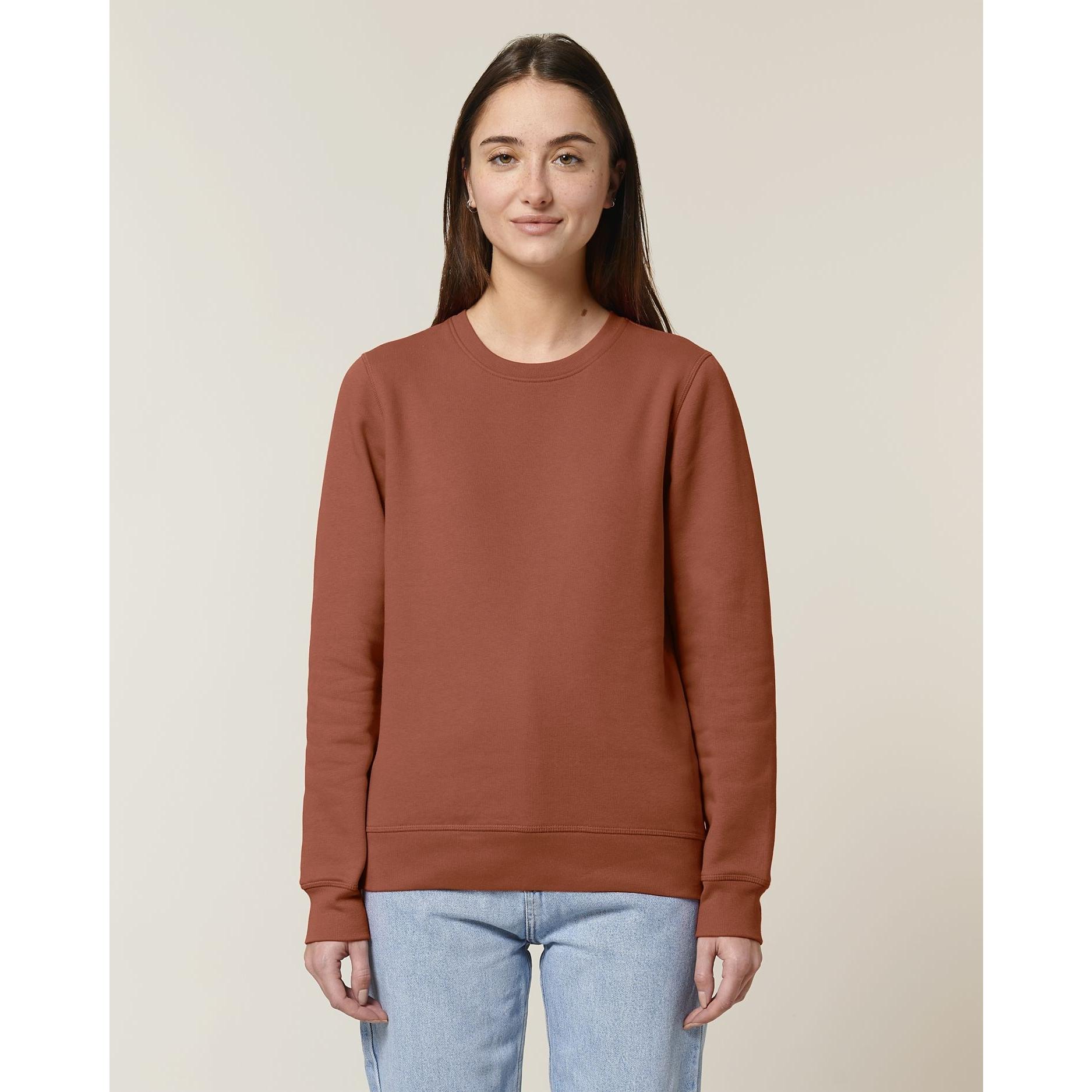 Bluză cu guler rotund Unisex Roller Heritage Brown L