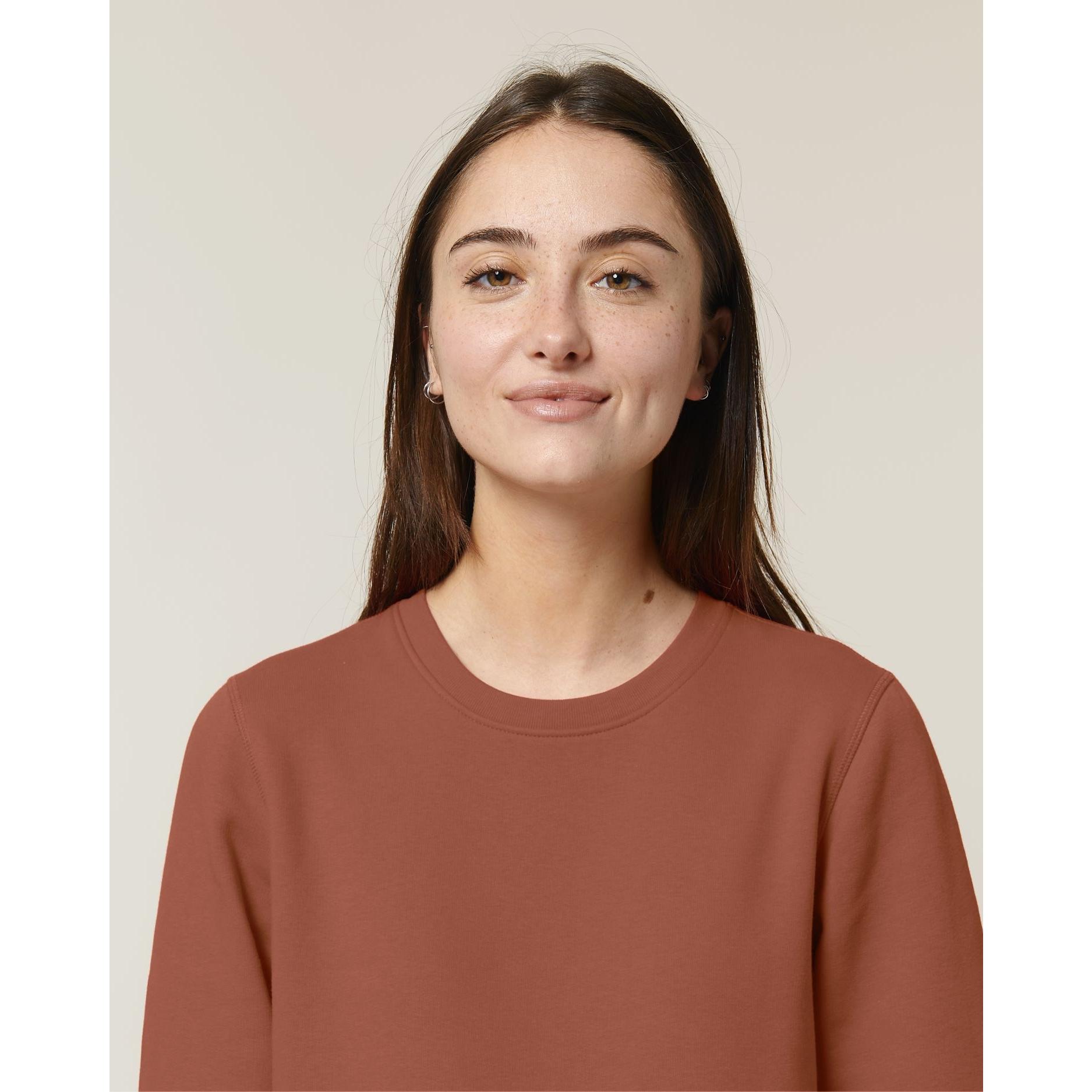 Bluză cu guler rotund Unisex Roller Heritage Brown L