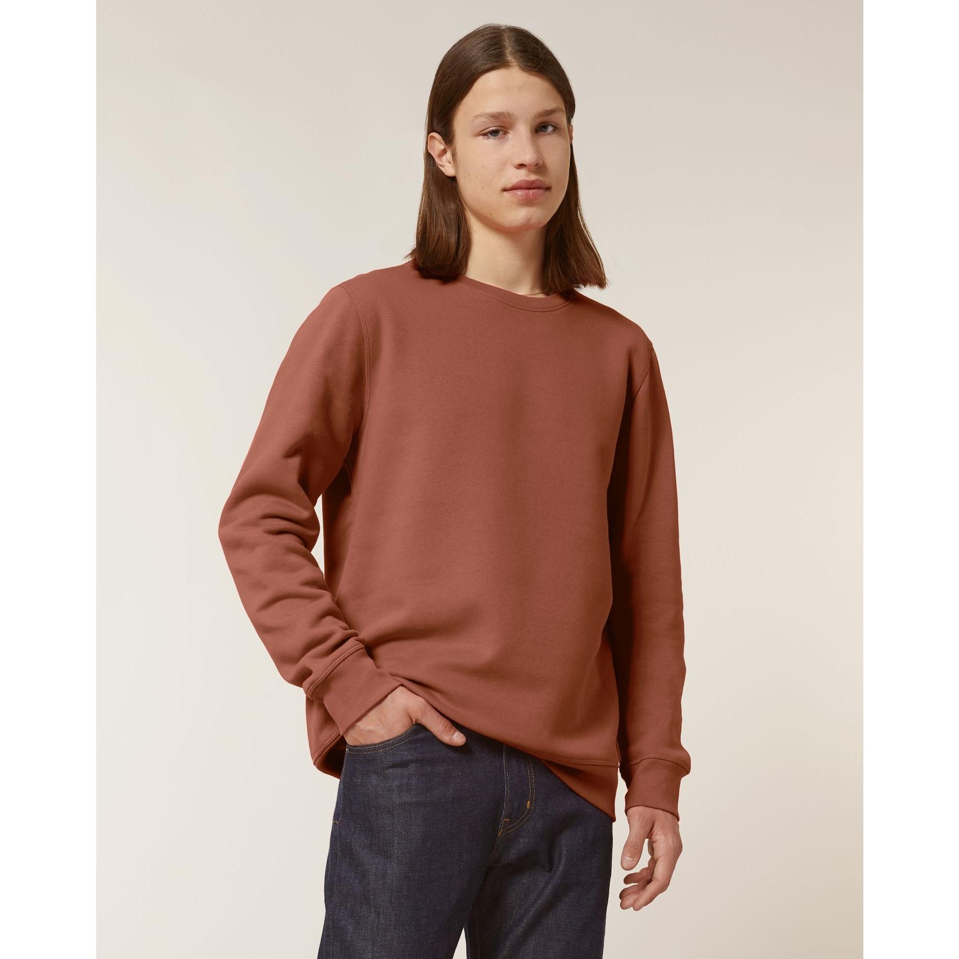 Bluză cu guler rotund Unisex Roller Heritage Brown L