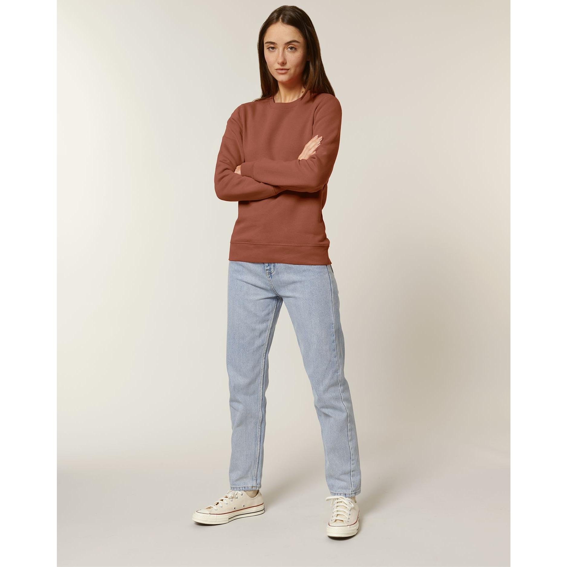 Bluză cu guler rotund Unisex Roller Heritage Brown L