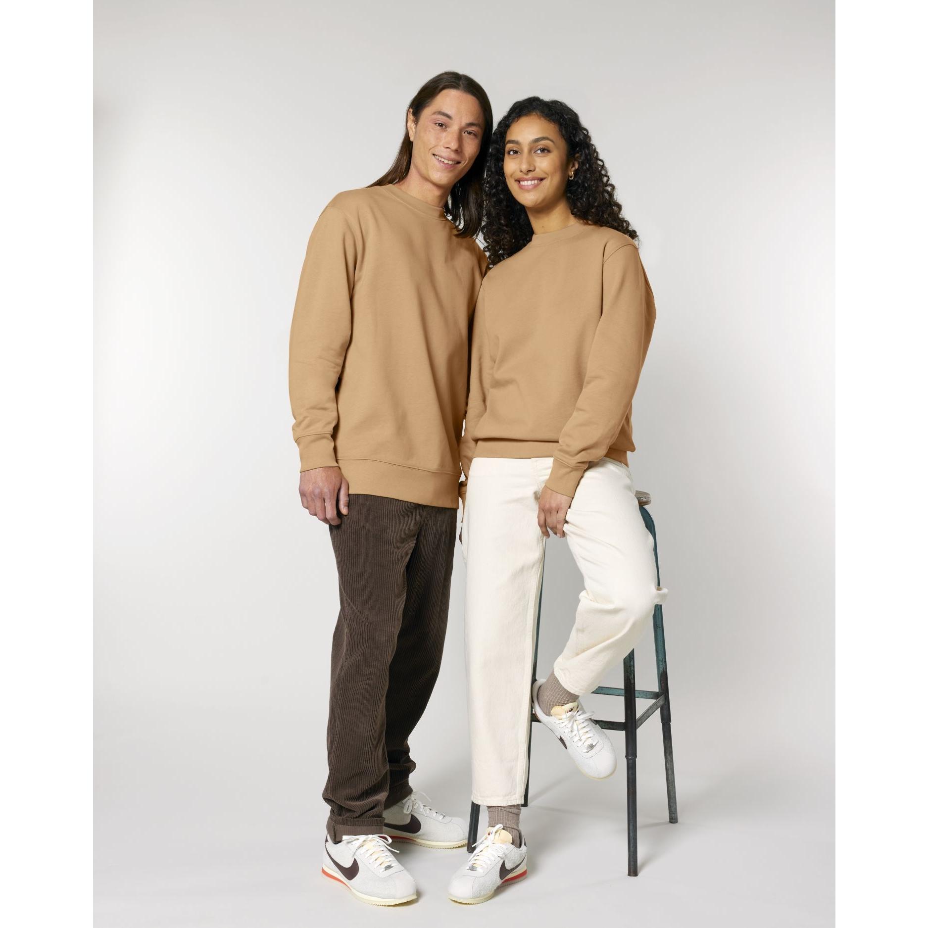 Bluză cu guler rotund Unisex Changer 2.0 Latte L