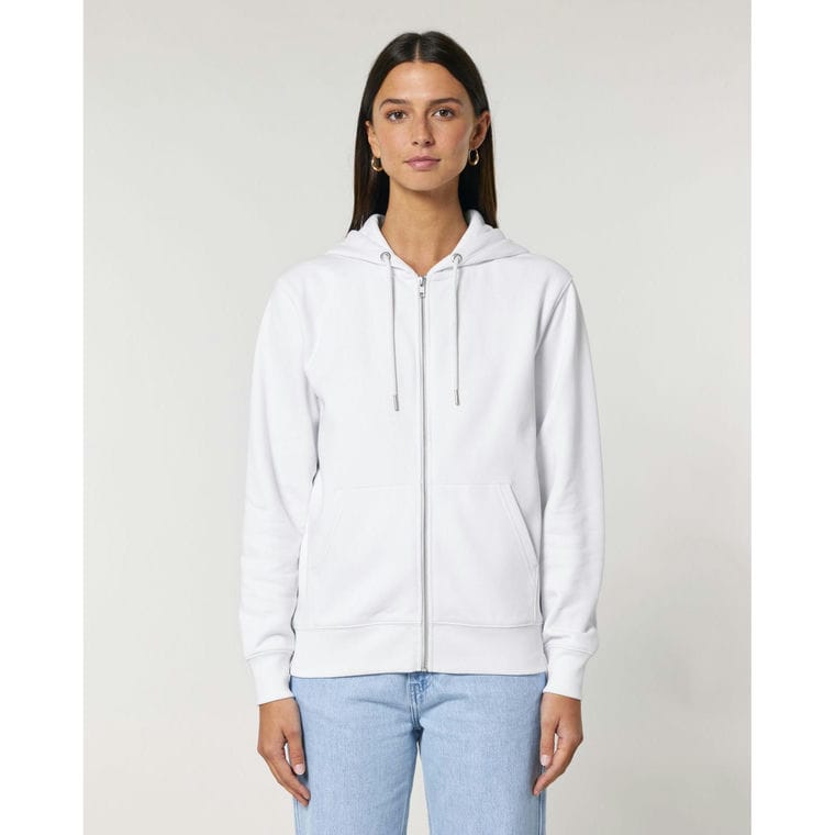 Hanorac cu fermoar Unisex Cultivator 2.0 White XXL