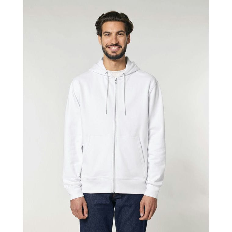 Hanorac cu fermoar Unisex Cultivator 2.0 White XXL