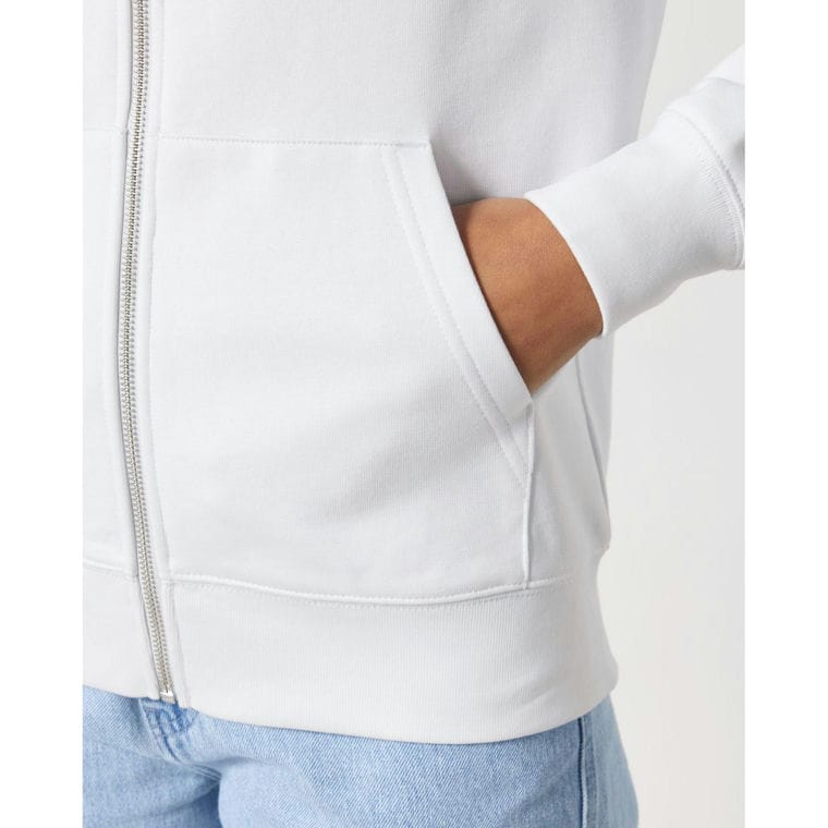 Hanorac cu fermoar Unisex Cultivator 2.0 White XXL