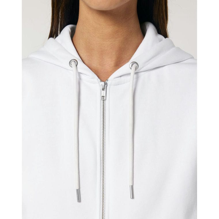 Hanorac cu fermoar Unisex Cultivator 2.0 White XXL