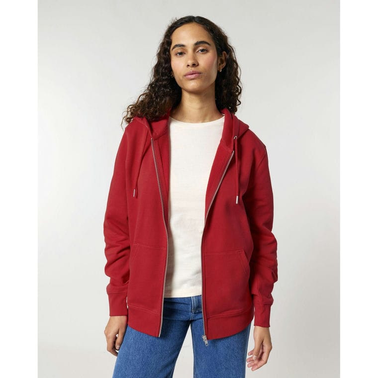 Hanorac cu fermoar Unisex Cultivator 2.0 Red XXL