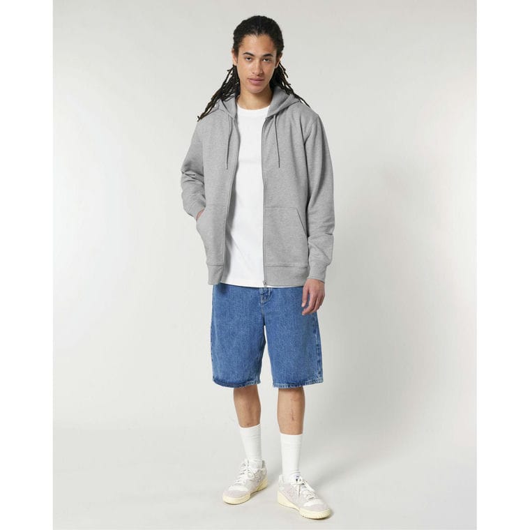 Hanorac cu fermoar Unisex Cultivator 2.0 Heather Grey M