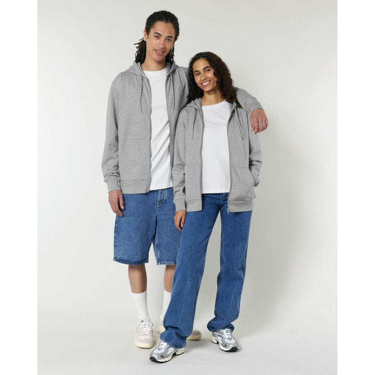 Hanorac cu fermoar Unisex Cultivator 2.0 Heather Grey 3XL