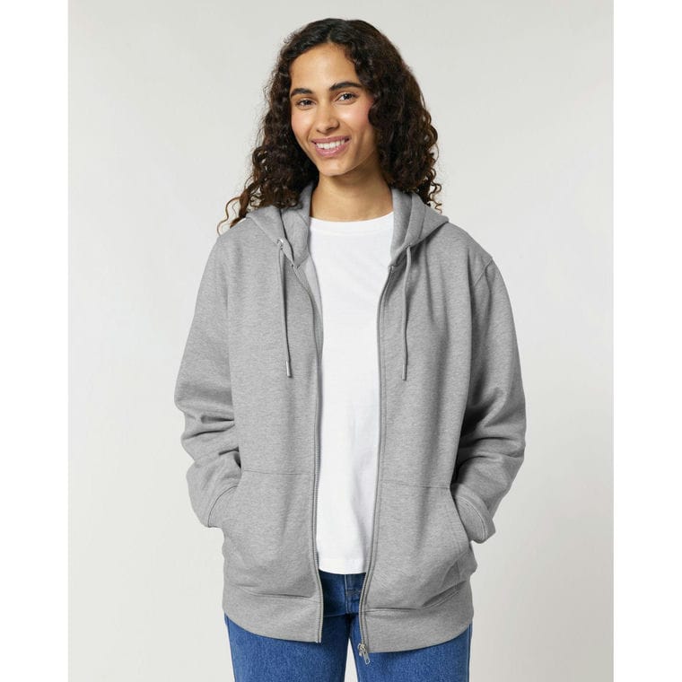 Hanorac cu fermoar Unisex Cultivator 2.0 Heather Grey M