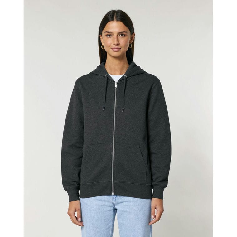 Hanorac cu fermoar Unisex Cultivator 2.0 Dark Heather Grey S