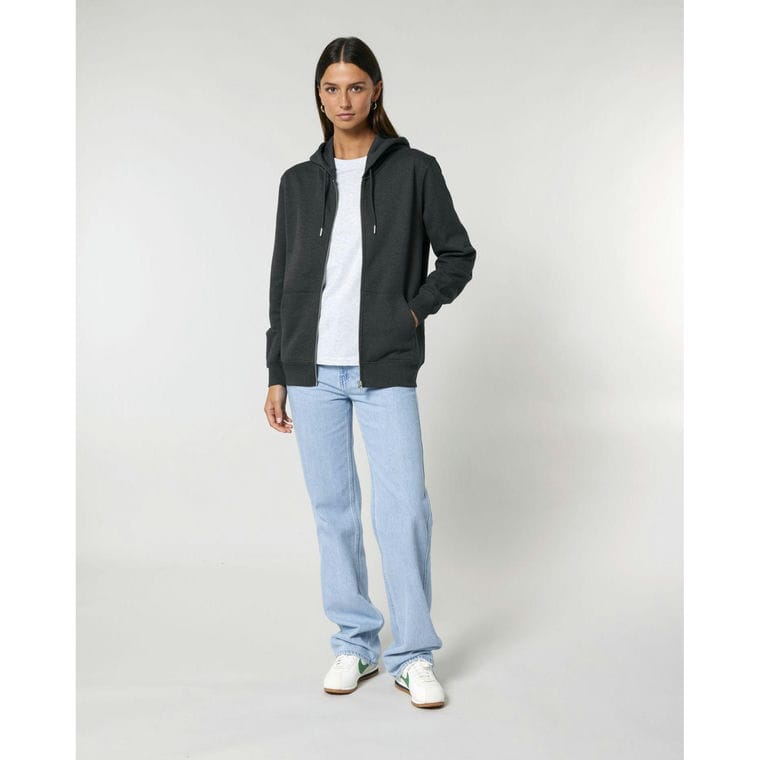 Hanorac cu fermoar Unisex Cultivator 2.0 Dark Heather Grey S