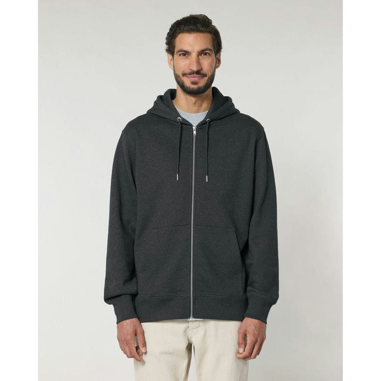 Hanorac cu fermoar Unisex Cultivator 2.0 Dark Heather Grey S