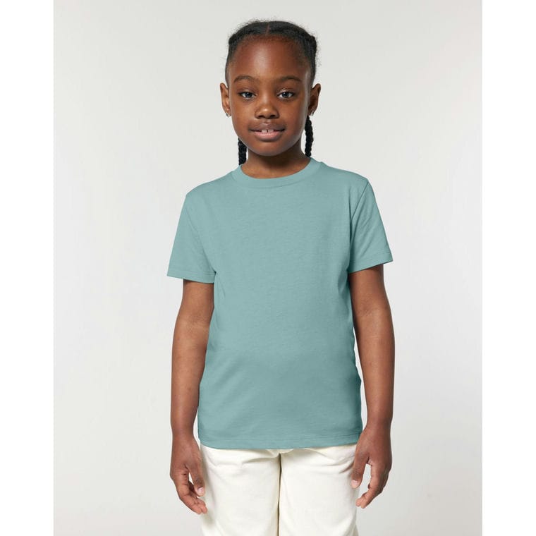 Tricou pentru copii Mini Creator 2.0 Teal Monstera 5 - 6 ani