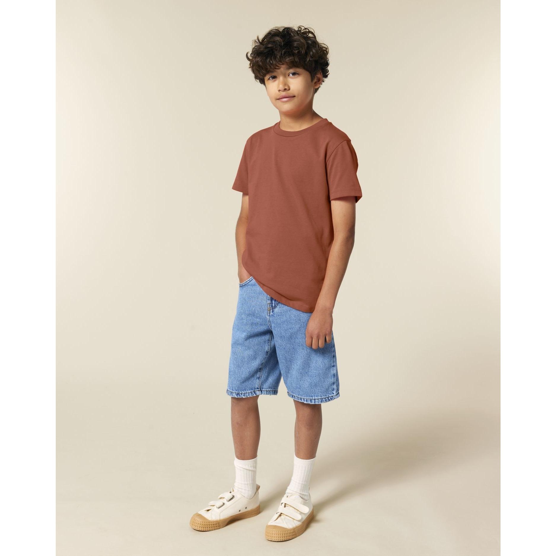 Tricou pentru copii Mini Creator 2.0 Heritage Brown 7 - 8 ani