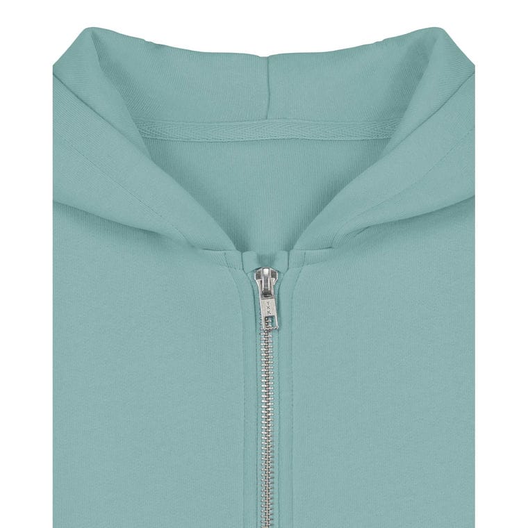 Hanorac cu fermoar pentru copii Mini Cultivator 2.0 Teal Monstera 12 - 14 ani