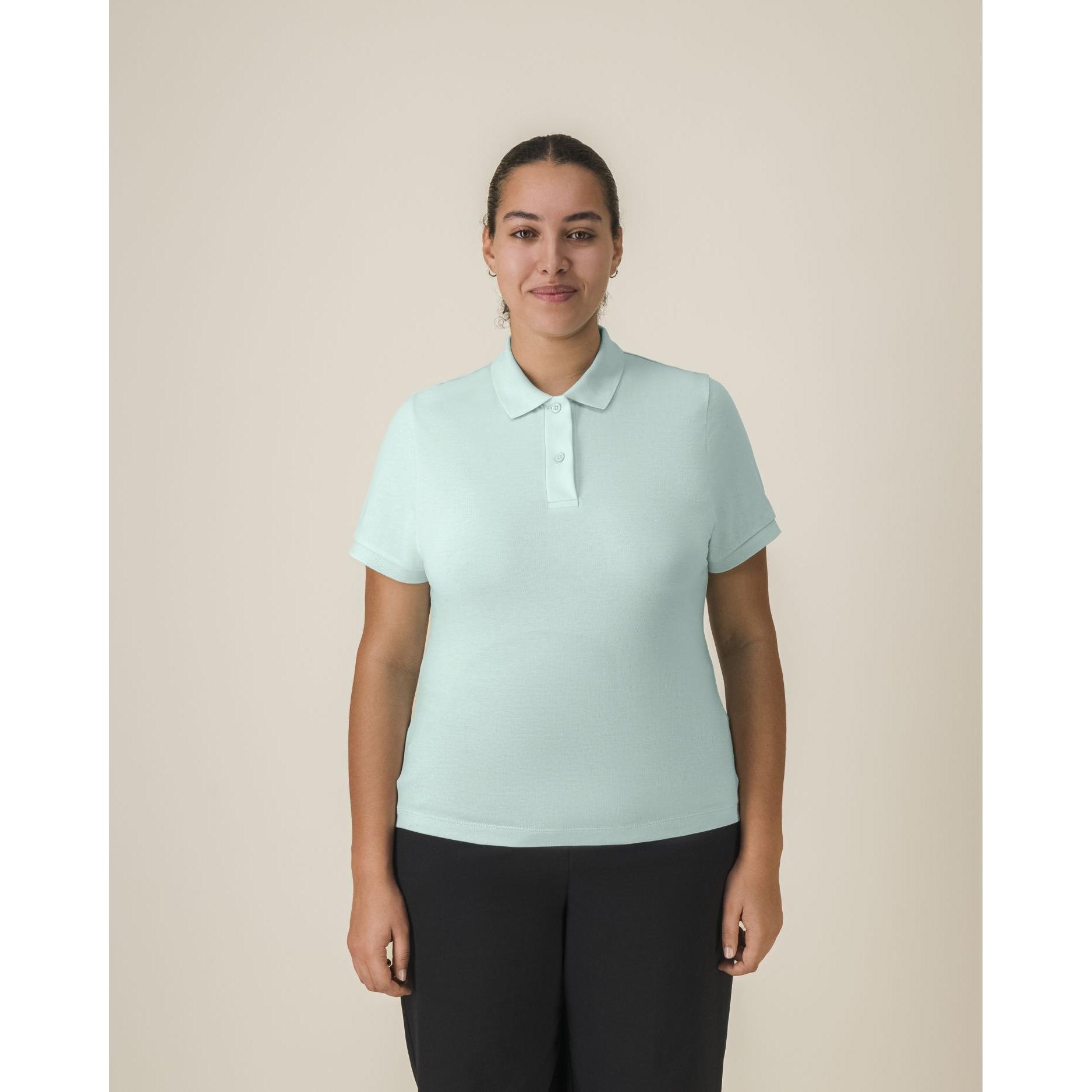 Tricou polo pentru femei Stella Coaster Caribbean Blue L