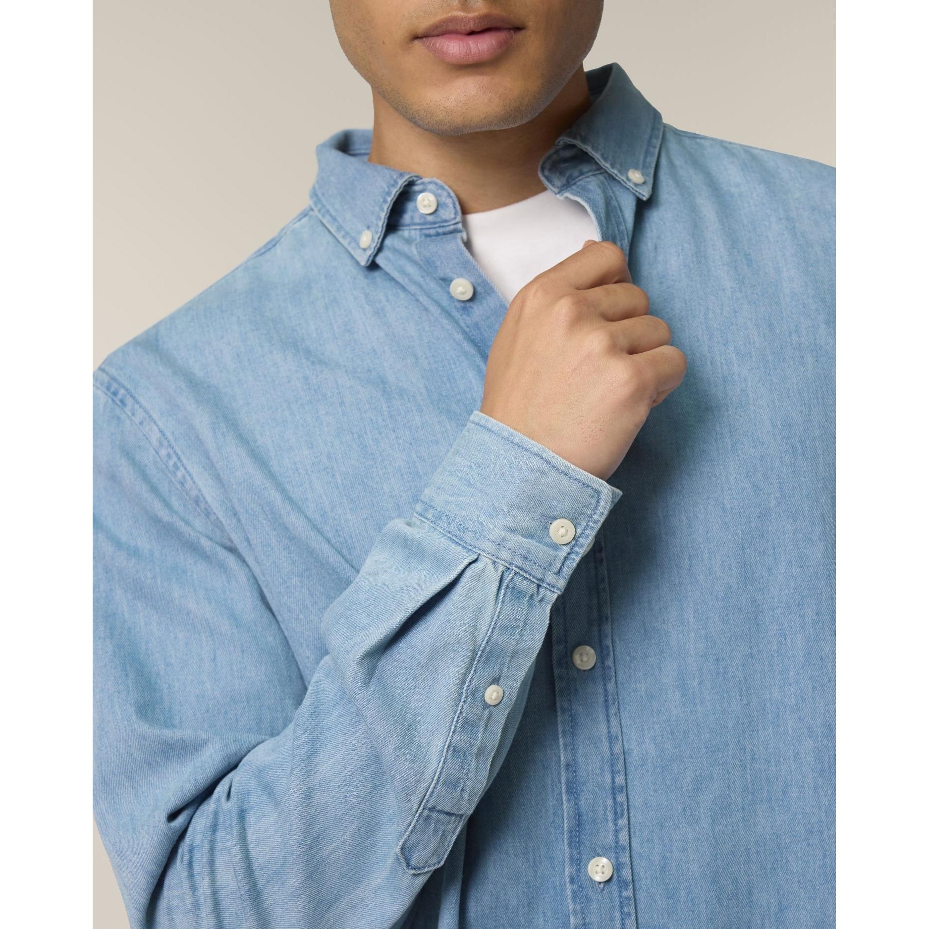 Cămașă pentru bărbați Stanley Denim Light Wash L