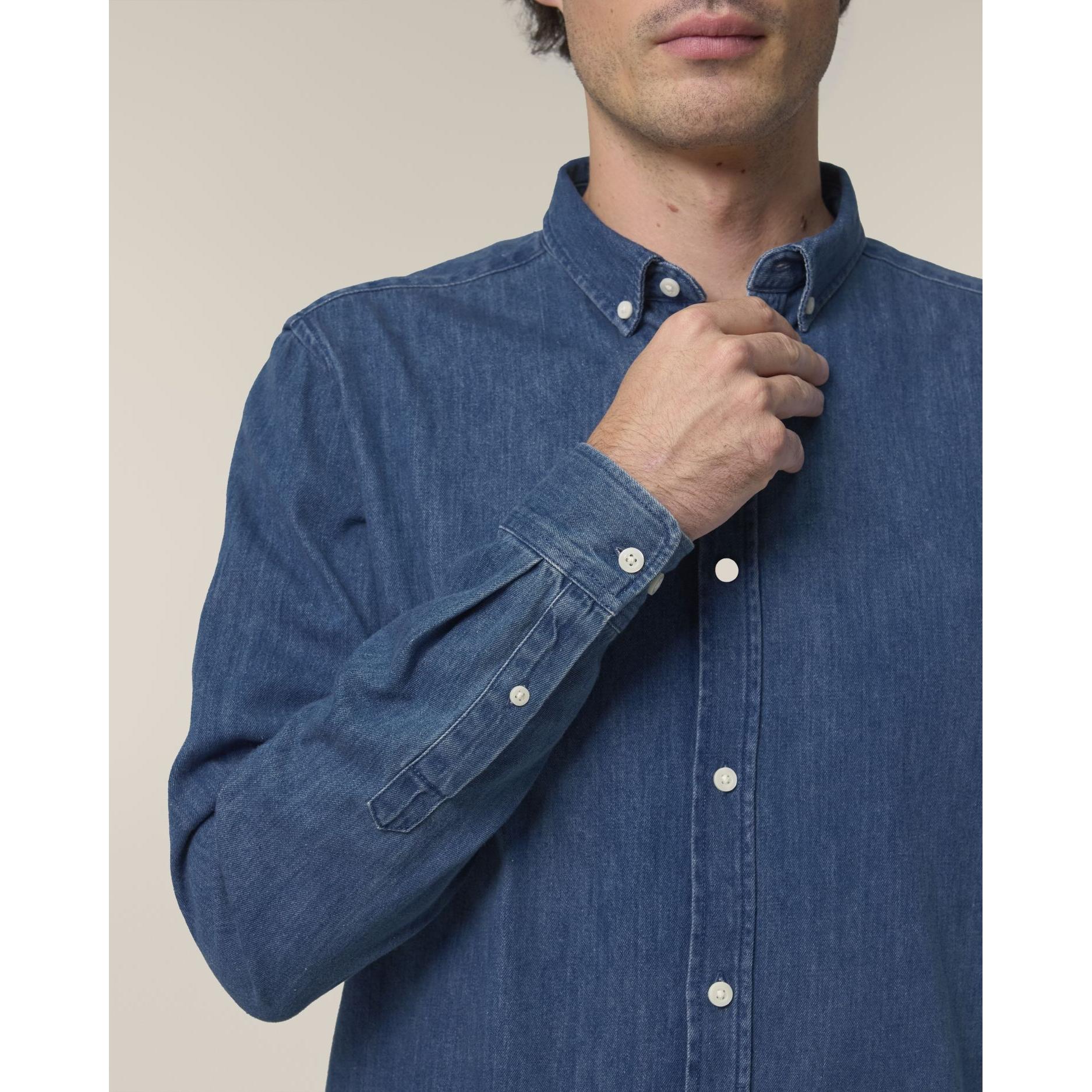 Cămașă pentru bărbați Stanley Denim Mid Wash L