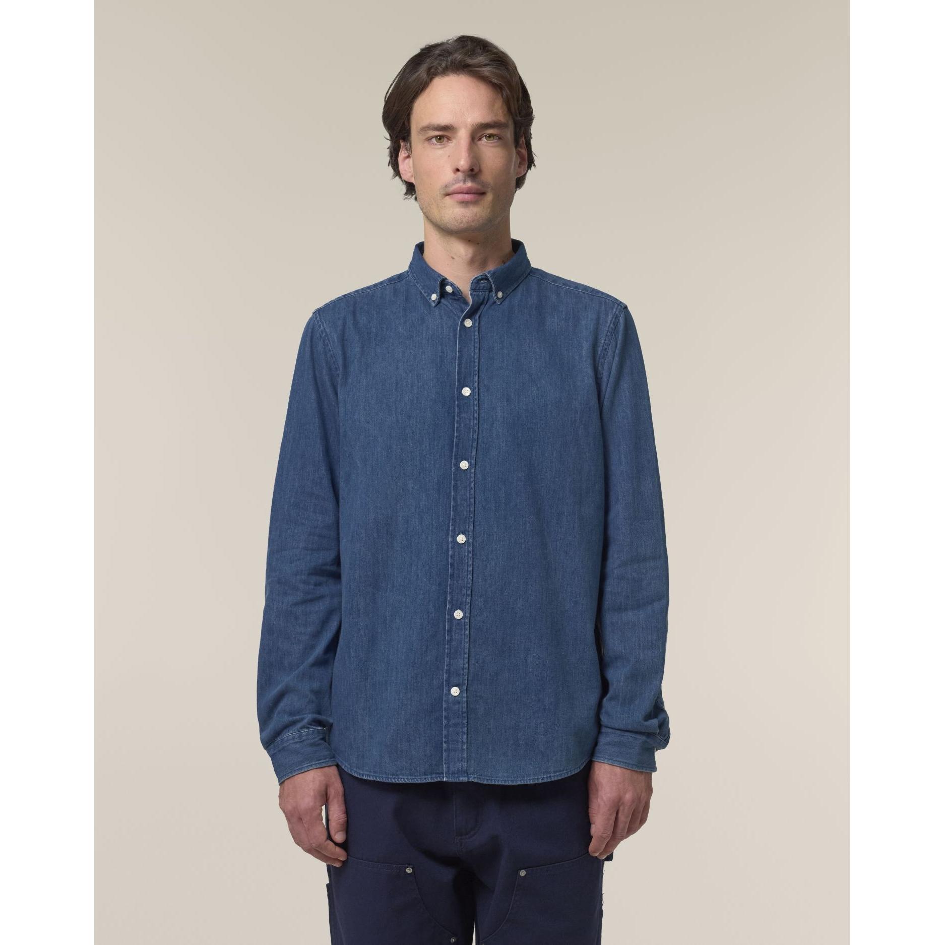 Cămașă pentru bărbați Stanley Denim Mid Wash L