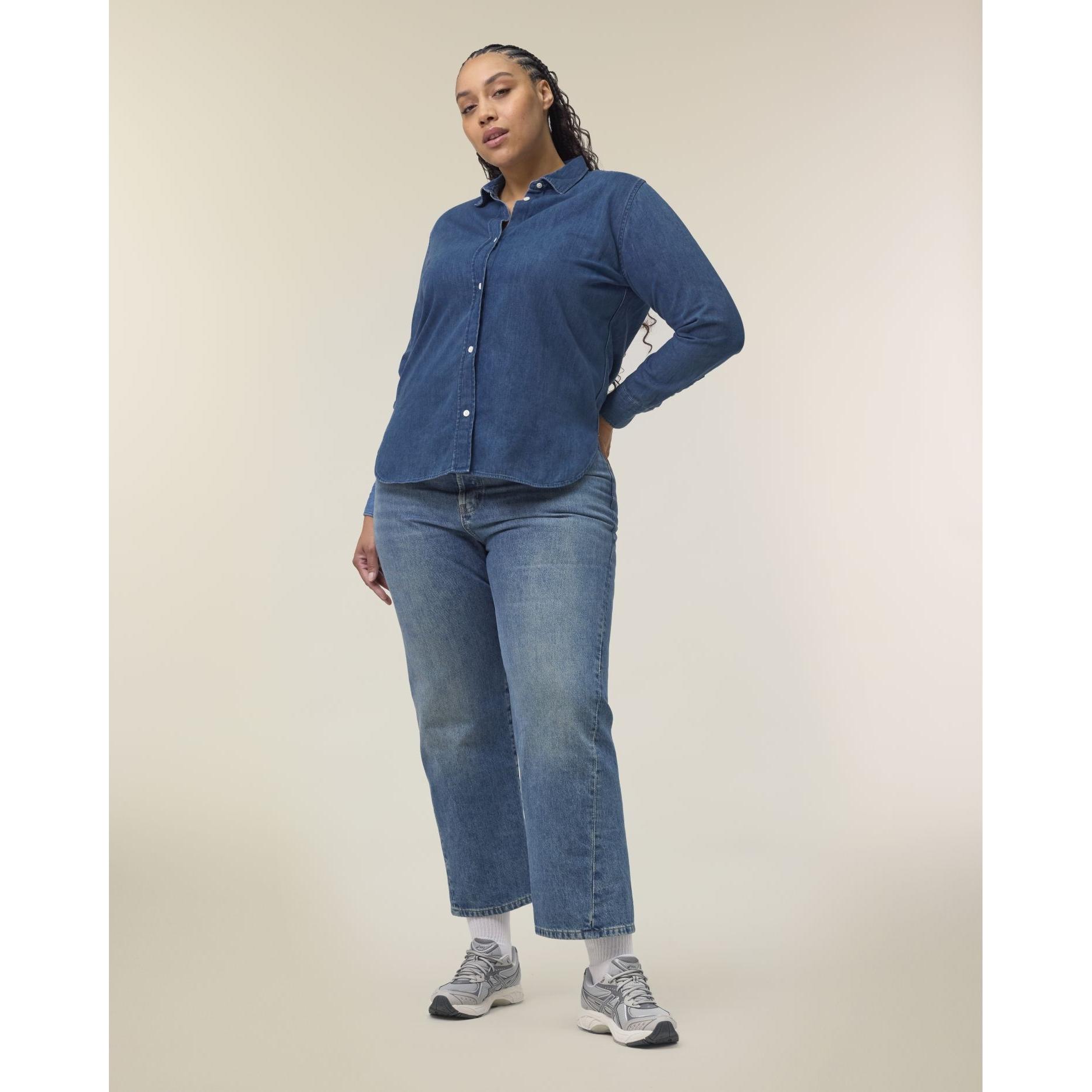 Cămașă pentru femei Stella Denim Mid Wash XL