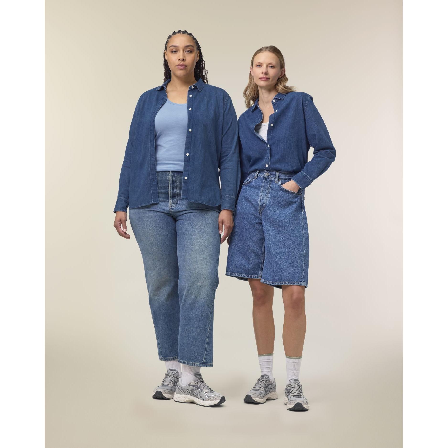 Cămașă pentru femei Stella Denim Mid Wash XL