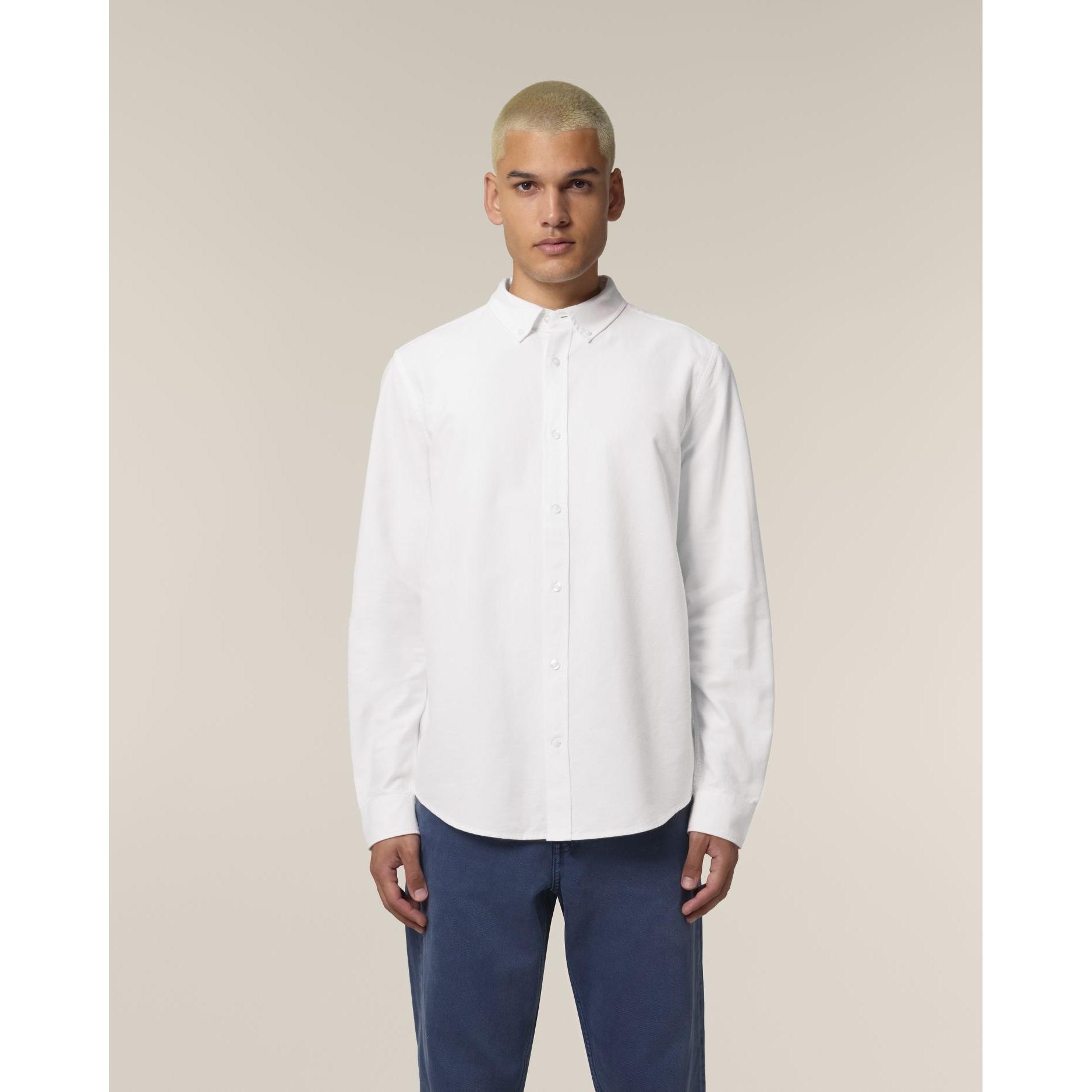 Cămașă pentru bărbați Stanley Oxford White L