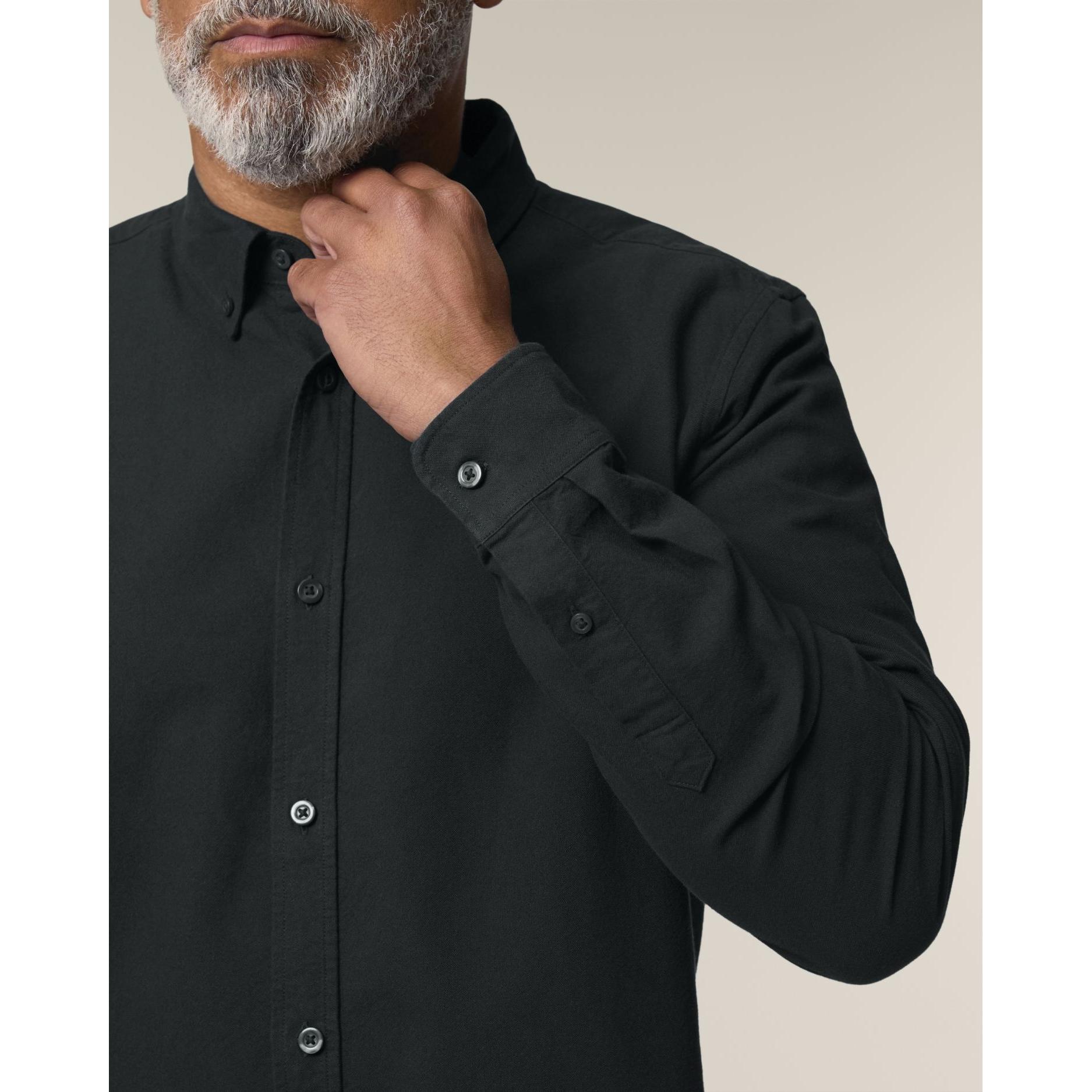 Cămașă pentru bărbați Stanley Oxford Black XXL