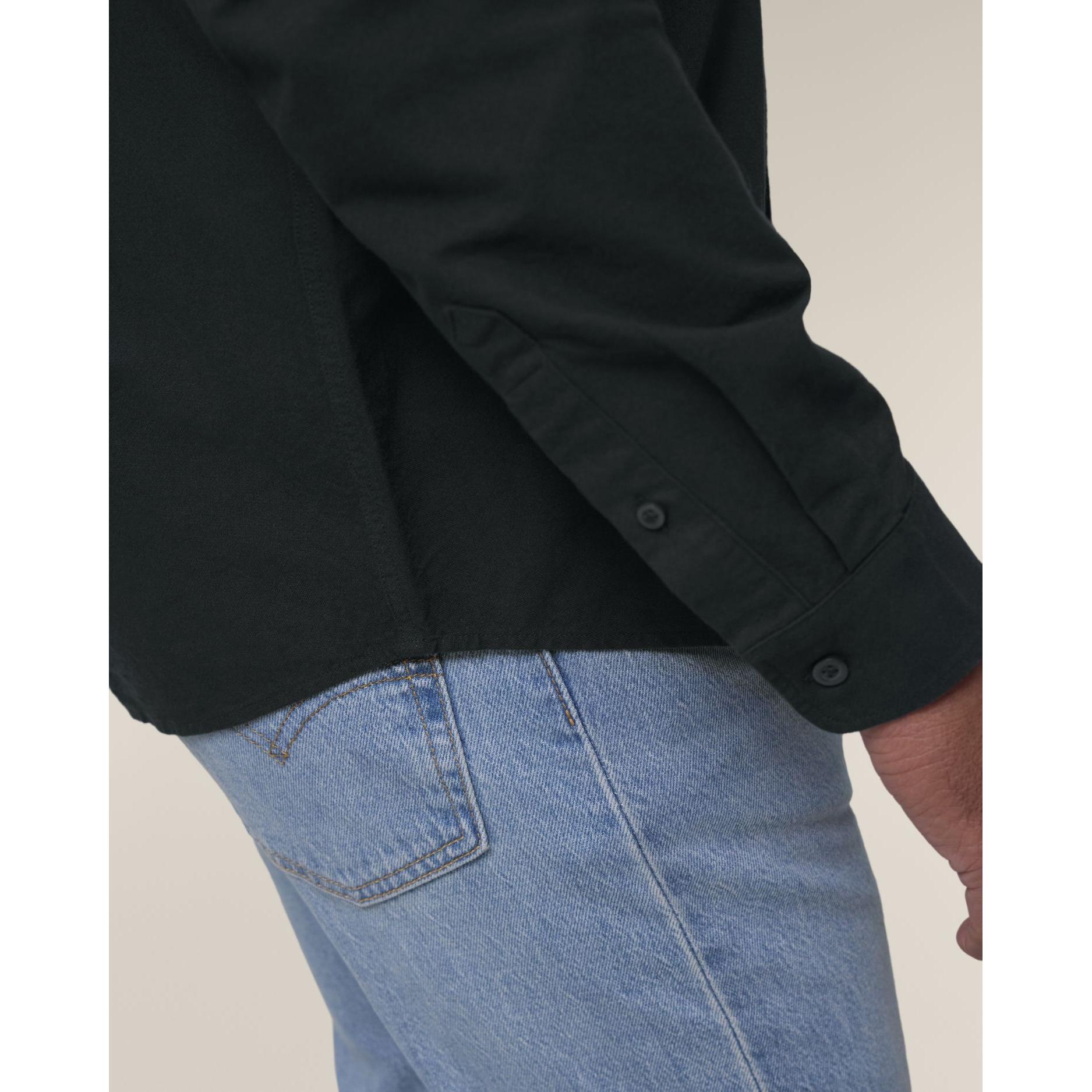 Cămașă pentru bărbați Stanley Oxford Black XXL