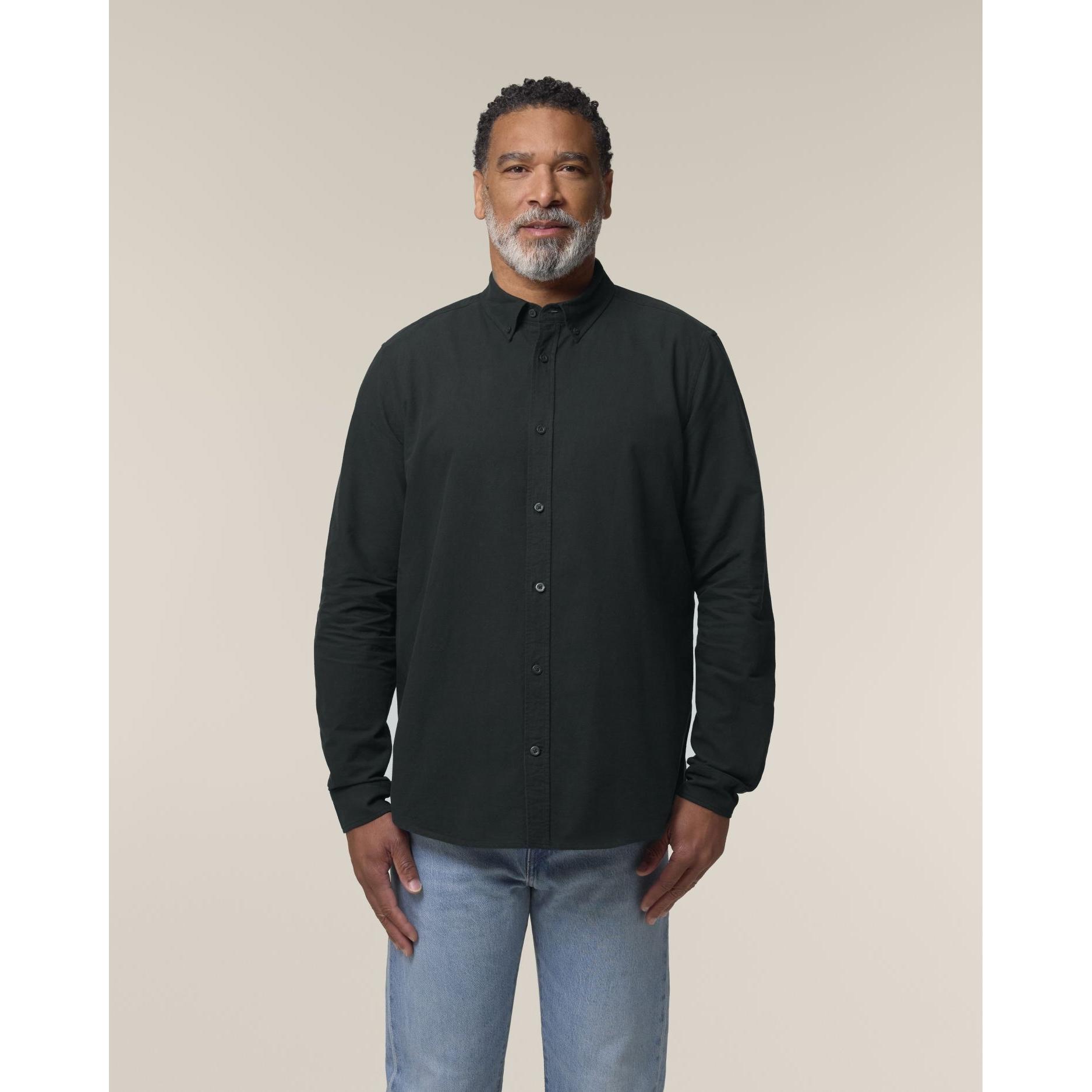 Cămașă pentru bărbați Stanley Oxford Black XXL